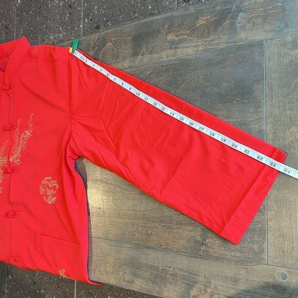 Men's Suit Embroidery Middle-Aged Tang Chinese Style Casual Loose Short Sleeve - Picture 8 of 15